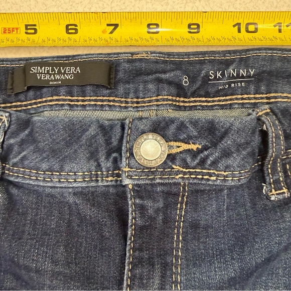 Simply Vera Vera Wang Dark Blue Straight Leg Jeans - Picture 4 of 7